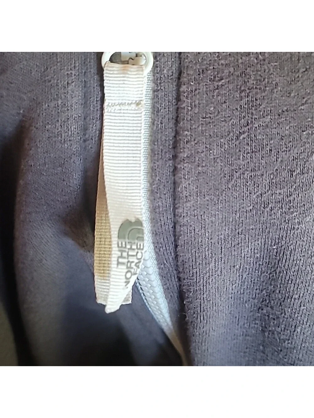 The North Face Full Zip-Up Jacket, Size L, Grey & White, Pockets, Soft